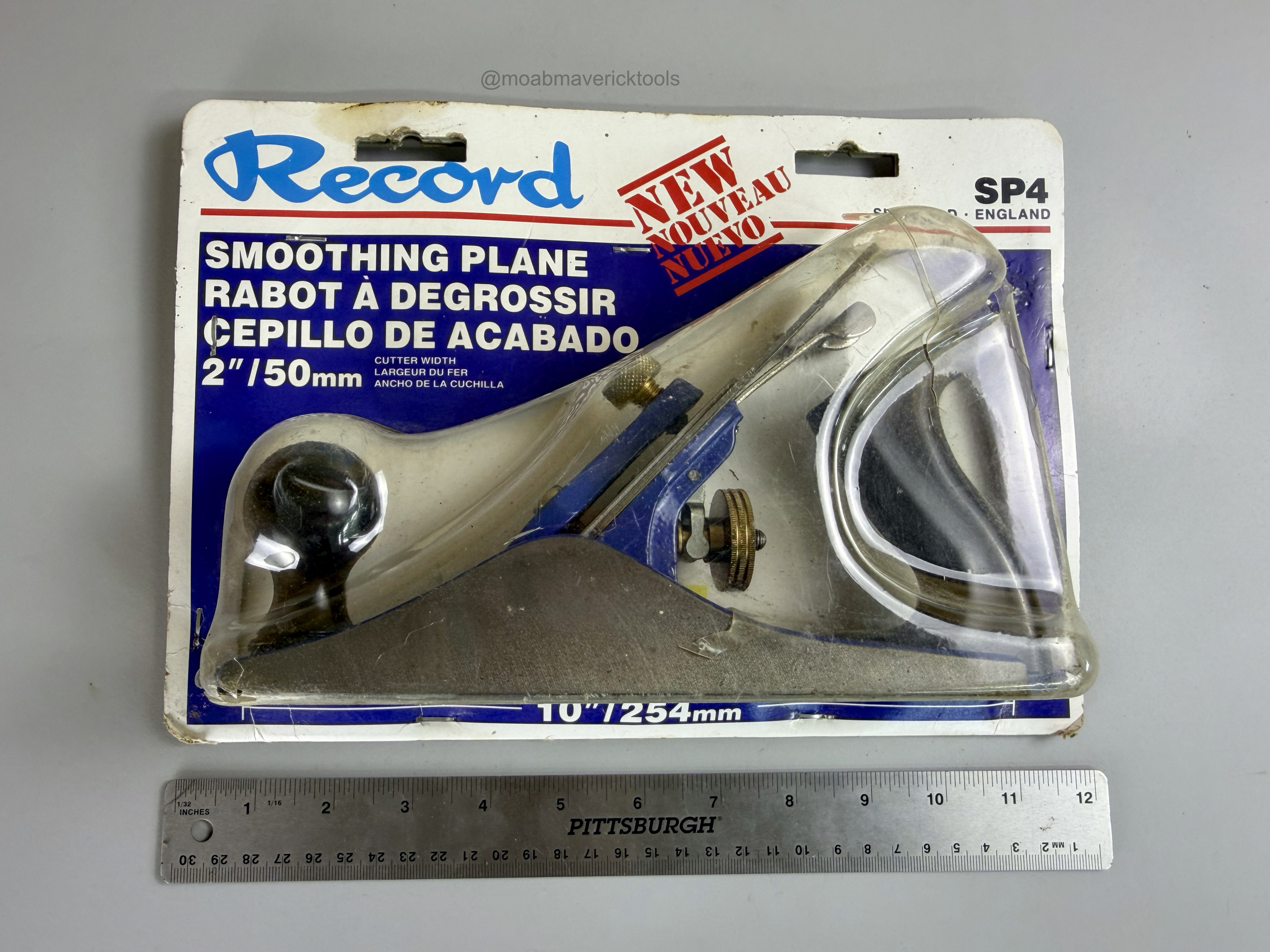 Vintage Record SP4 Smoothing Plane NOS Sheffield England New Old Stock 2” - Picture 2 of 7