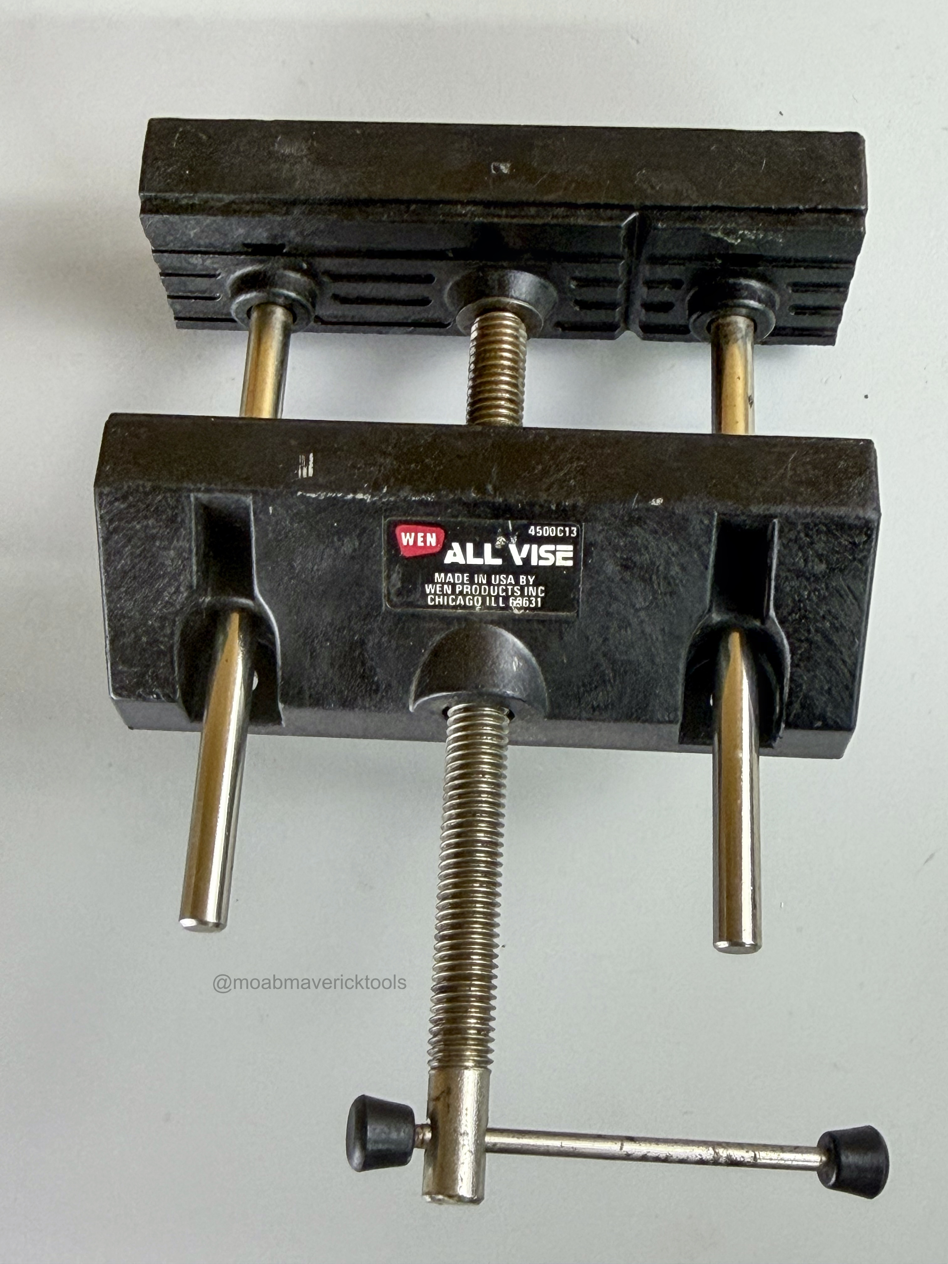 Vintage WEN All Vise 4500C13 Bench Vise Clamp Madevintage woodworking bench vise - Picture 3 of 4