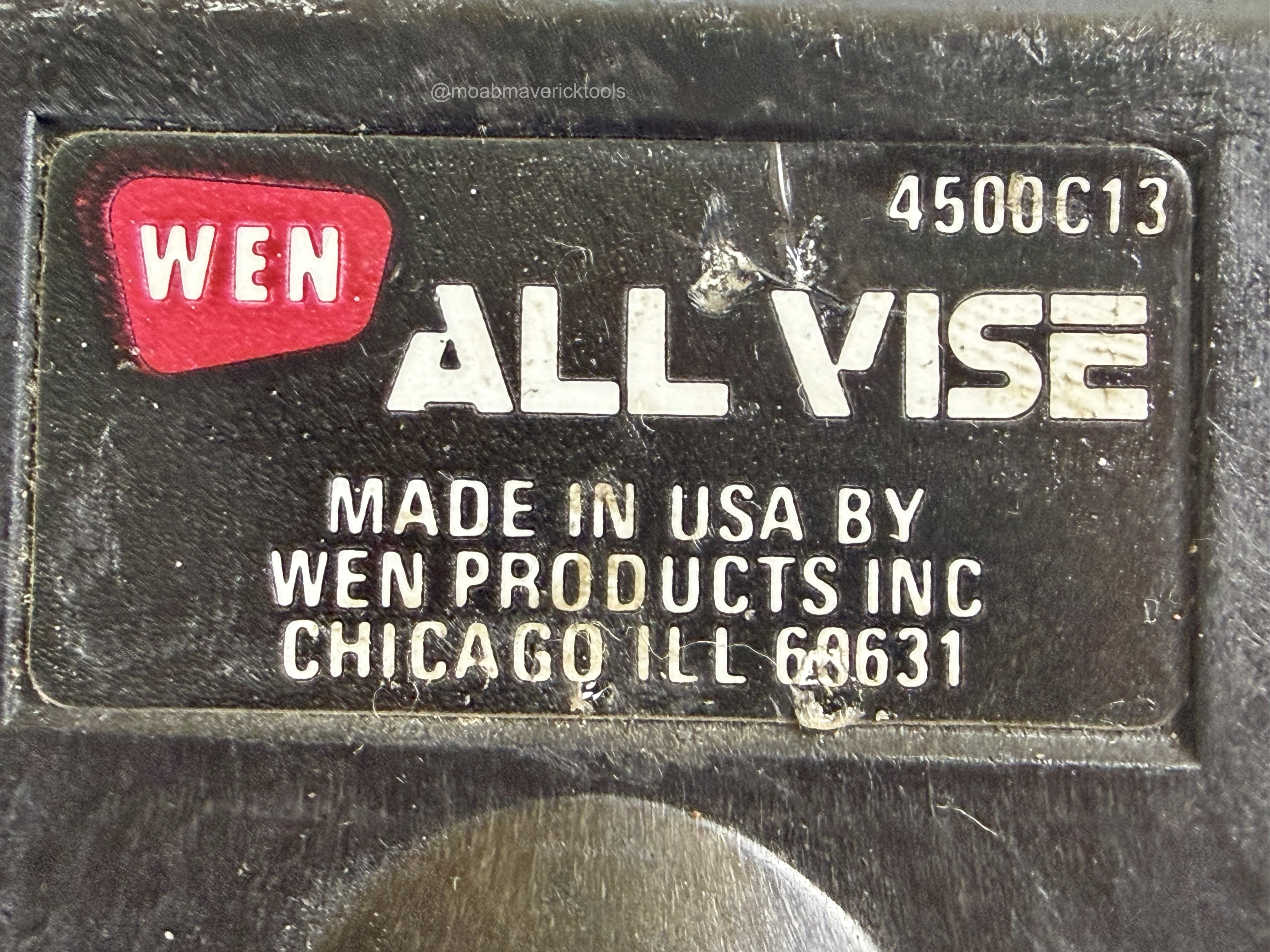 Vintage WEN All Vise 4500C13 Bench Vise Clamp Madevintage woodworking bench vise - Picture 4 of 4