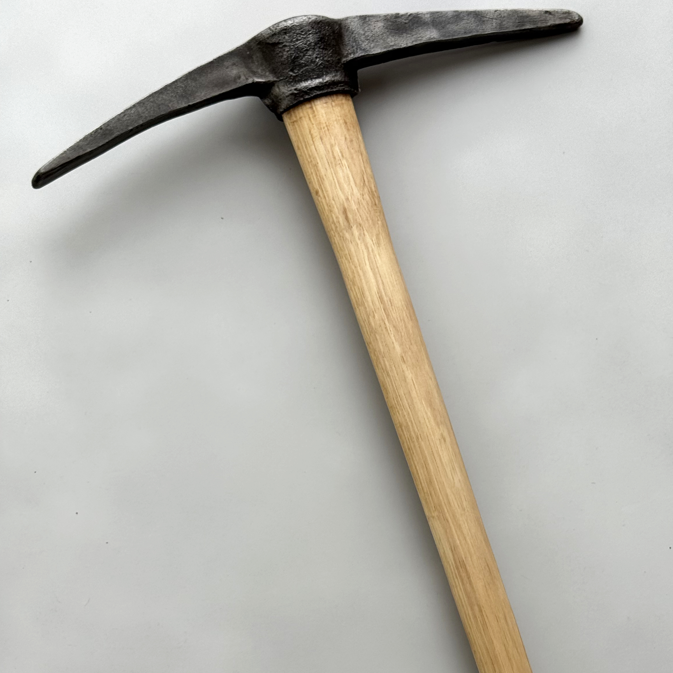 Product photo of Vintage forged pickaxe – restored head on new hardwood handle